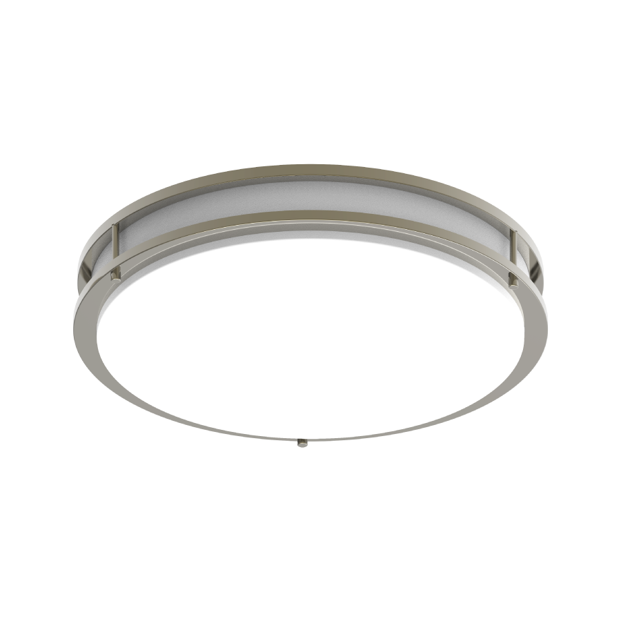 RAB CRVFAD-18R-32-9CCT-120-BN Decorative Flush Mount Ceiling Light – 18" Round – 32W – 5CCT Selectable – 2200 Lumens – 120V – TRIAC Dimmable – Brushed Nickel