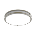 RAB CRVFAD-18R-32-9CCT-UNV-BN/MVS CURV Decorative Flush Mount Ceiling Light – 18" Round – 32W – 5CCT Selectable – 2200 Lumens – 120-277V – 0-10V Dimmable – Microwave Occupancy Sensor – Brushed Nickel