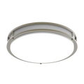 RAB CRVFAD-18R-32-9CCT-UNV-BN CURV Decorative Flush Mount Ceiling Light – 18" Round – 32W – 5CCT Selectable – 2200 Lumens – 120-277V – 0-10V Dimmable – Brushed Nickel