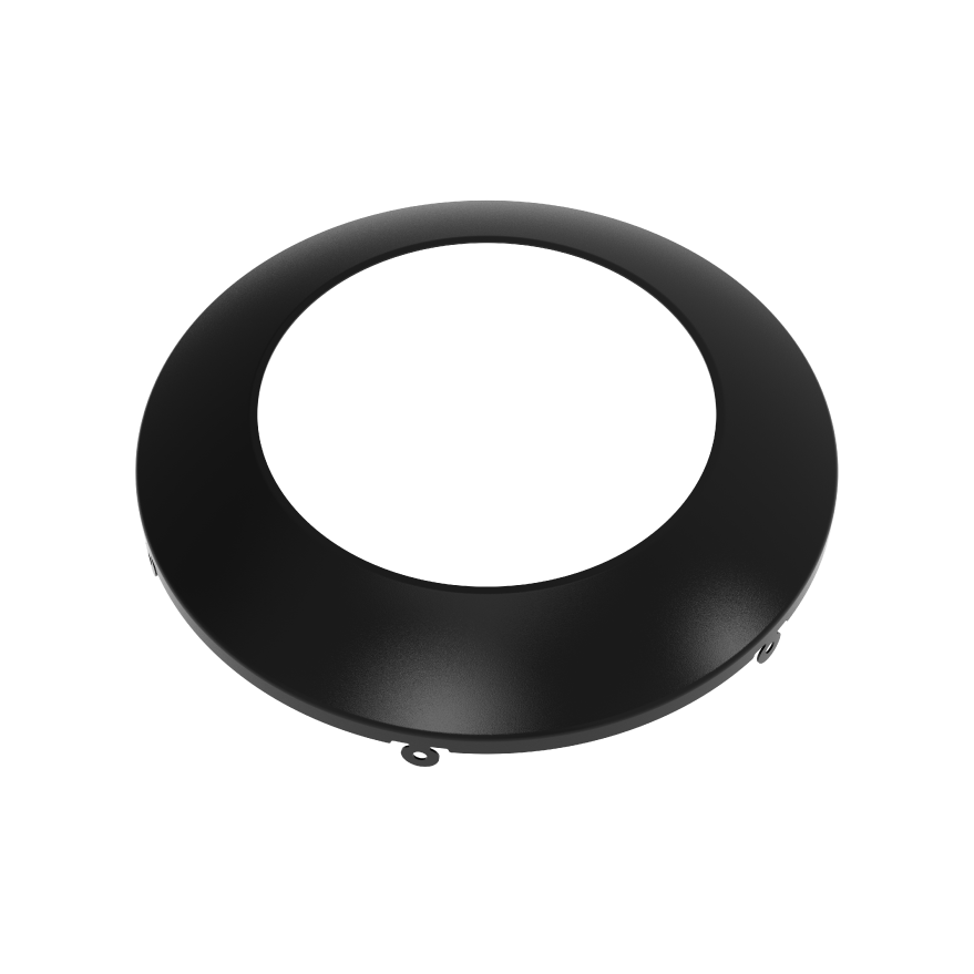 RAB DISK34-TRIM-4-BLK DSK34 4" Round Smooth Trim – Black Finish
