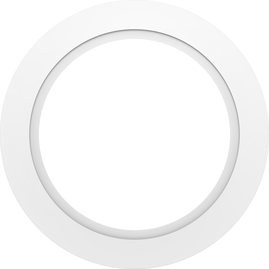 RAB DL6-8GOOF/R/P Recessed Downlight Goof Ring Extender Kit – 6in–8in – White Finish