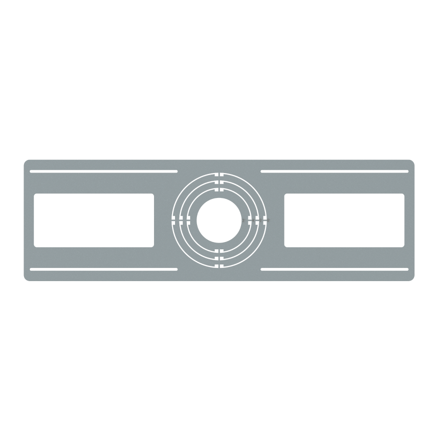 RAB DLPLATE/WFR3456 Wafer Mounting Plate – 3/4/5/6 Inch – Gray Finish