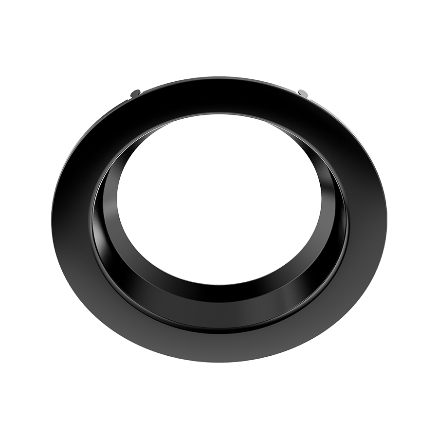 RAB DLTRIM/C8R33S-B 8in Commercial Recessed Downlight Trim – 33W – Round – Smooth Trim – Black Finish