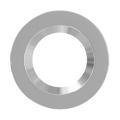 RAB DLTRIM/CRLEDFA6R-BNS CRLEDFA 6-Inch Smooth Trim – Brushed Nickel Finish