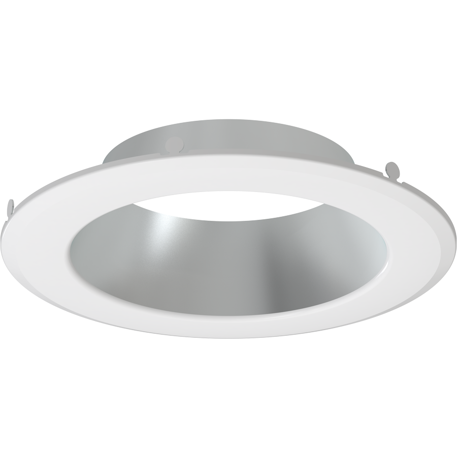 RAB DLTRIM/CRLEDFA6R-HW CRLEDFA 6-Inch Smooth Trim – Haze Silver Cone with White Finish