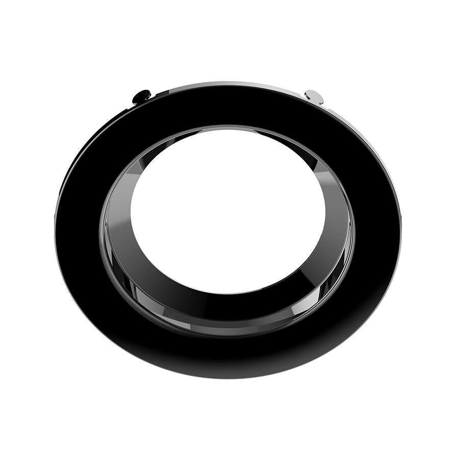 RAB DLTRIM/R4RS-B 4in Recessed Retrofit Downlight Trim – Round – Smooth Trim – Black Finish