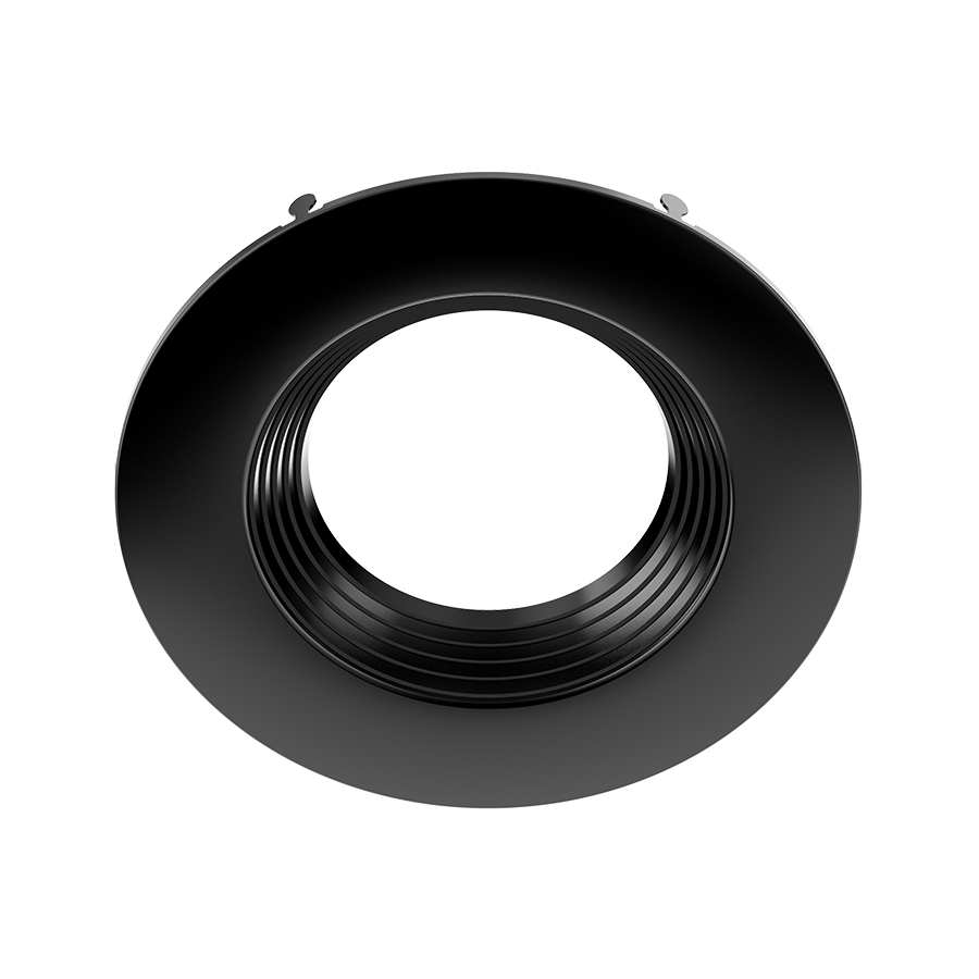 RAB DLTRIM/R6RB-B 6in Recessed Retrofit Downlight Trim – Round – Baffle Trim – Black Finish