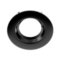 RAB DLTRIM/R6RS-B 6in Recessed Retrofit Downlight Trim – Round – Smooth Trim – Black Finish