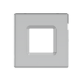 RAB DLTRIM/WFRL4S-BNB WFRL 4 Inch Square Wafer Color Trim – Brushed Nickel Baffle