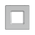 RAB DLTRIM/WFRL4S-BNS WFRL 4 Inch Square Wafer Color Trim – Brushed Nickel Smooth
