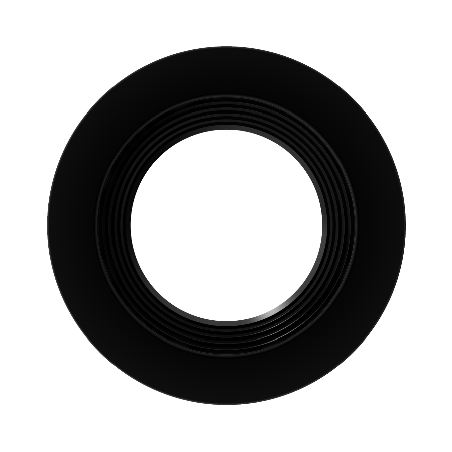 RAB DLTRIM/R4RB-B-L 4in Recessed Retrofit Downlight Trim – Round – Baffle Trim – Black Finish