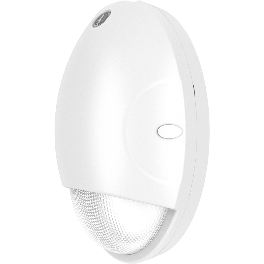 RAB DROPW/E Mini Wall Pack – 15W – Selectable 3500K/4000K/5000K – 1740-1815 Lumens – 120-277V – Emergency Battery Backup – White Finish