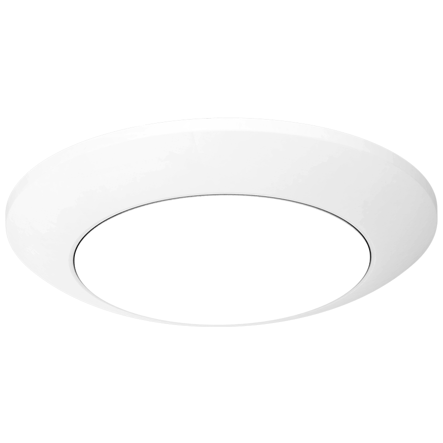 RAB DSK34-6/LCB Lightcloud Blue Smart Disk Light – 6" Round – 15W – 1100 Lumens – Selectable 2700K-6500K – 120V – 90 CRI – White Finish