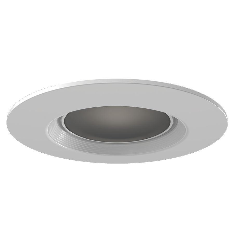 RAB ECLPS4B ECLIPSE 4in Recessed Retrofit Light with Night Light – 7.5W Main Light + 5W Night Light – 2700K–5000K – 120V – Baffle Trim – White Finish