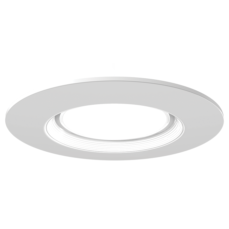 RAB ECLPS6B ECLIPSE 6in Recessed Retrofit Light with Night Light – 9.5W Main Light + 5W Night Light – 2700K–5000K – 120V – Baffle Trim – White Finish