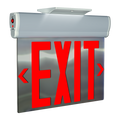 RAB ELSNYC-MP ELS New York Edge-Lit Exit Sign – Dual Face – Red Letters – Mirror Panel – Aluminum Housing – 120-277V