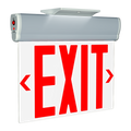 RAB ELSNYC ELS New York Edge-Lit Exit Sign – Single Face – Red Letters – Clear Panel – Aluminum Housing – 120-277V