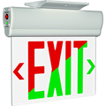 RAB ELX ELX Edge-Lit Exit Sign – Single Face – Red/Green Letters – Clear Panel – White Housing – 120-277V