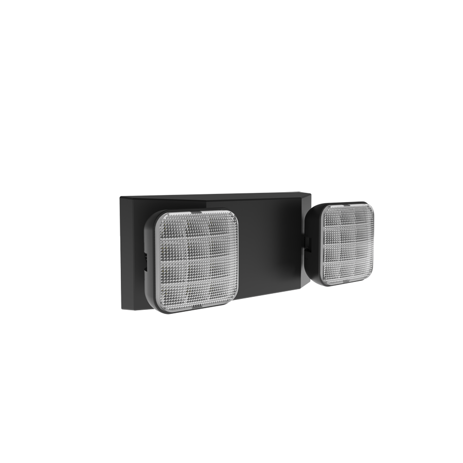 RAB EM-B EM Emergency Light – Dual Head – Black Housing – 120-277V – 200 Lumens