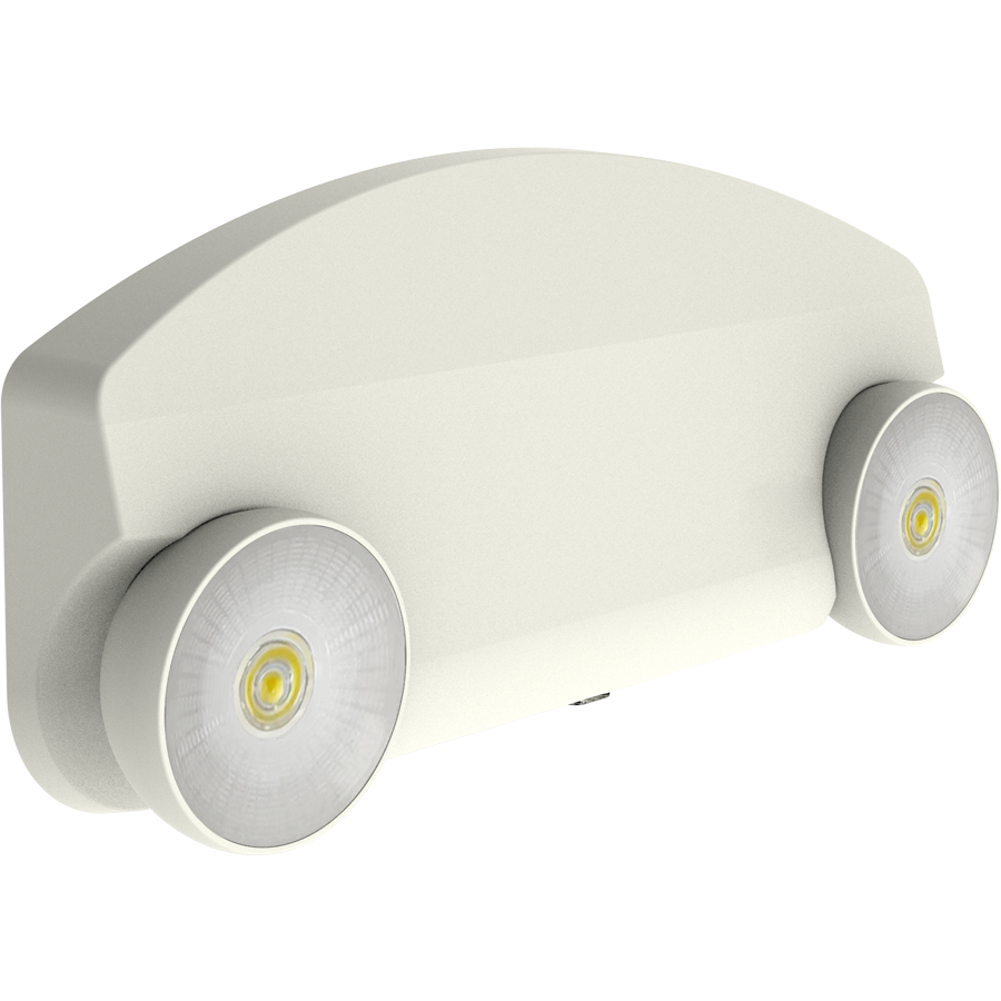 RAB EM34-R EM34 Emergency Light – Dual Head – Remote Capacity – White Housing – 120-277V – 160 Lumens