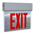 RAB EXITEDGE-MP/E EXITEDGE Edge-Lit Exit Sign – Dual Face – Red Letters – Mirror Panel – Aluminum Housing – Battery Backup – 120-277V