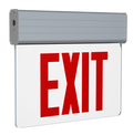 RAB EXITEDGE-WPS/E EXITEDGE Edge-Lit Exit Sign – Dual Face – Red Letters – White Panel – Aluminum Housing – Self-Test – Battery Backup – 120-277V