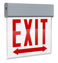 RAB EXITEDGE-WPDACH EXITEDGE Chicago Edge-Lit Exit Sign – Dual Face – White Panel – Aluminum Housing – Double Arrow – 120-277V