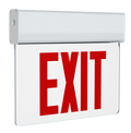 RAB EXITEDGE-1W/E EXITEDGE Edge-Lit Exit Sign – Single Face – Red Letters – Clear Panel – White Housing – Battery Backup – 120-277V