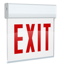 RAB EXITEDGE-WPWNY/E EXITEDGE New York Edge-Lit Exit Sign – Dual Face – Red Letters – White Panel – White Housing – Battery Backup – 120-277V