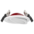 RAB FGIMBAL4 FGIMBAL 4 Inch Fire-Rated Gimbal Downlight – 9W – 38° Beam Angle – White Trim – 120V – Triac Dimmable – 750 Lumens