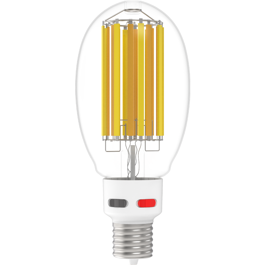 RAB FHID-45S-EX39-8CCT FHID Filament HID LED Lamp – ED37 – Selectable 45W/38W/30W – Selectable 3000K/4000K/5000K – EX39 Mogul Base – CRI80 – Dimmable – 120-277V – 5100-8100 Lumens
