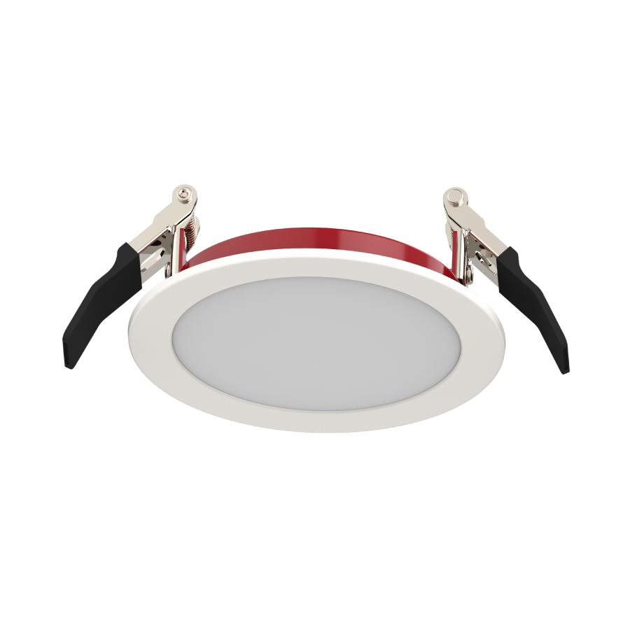 RAB FWAFER4 FWAFER 4 Inch Fire-Rated Edge-Lit Wafer Downlight – 11W – 5-CCT Selectable – CRI90 – Smooth Trim – 120V – 957 Lumens