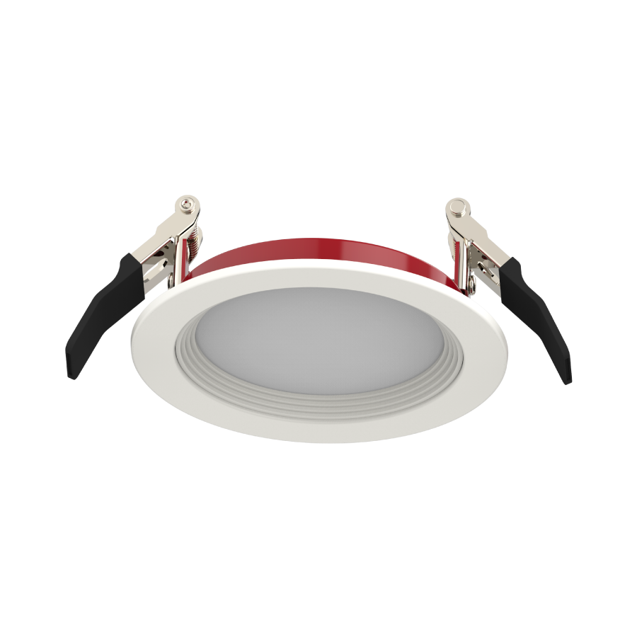RAB FWAFER4B FWAFER 4 Inch Fire-Rated Edge-Lit Wafer Downlight – 11W – 5-CCT Selectable – CRI90 – Baffle Trim – 120V – 957 Lumens