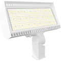 RAB FXLEDMSFW FXLED Field-Adjustable Medium LED Flood Light – 213W/346W Selectable – 4000K/5000K Selectable – 29672-48128 Lumens – 120-277V – Slipfitter Mount – White Finish