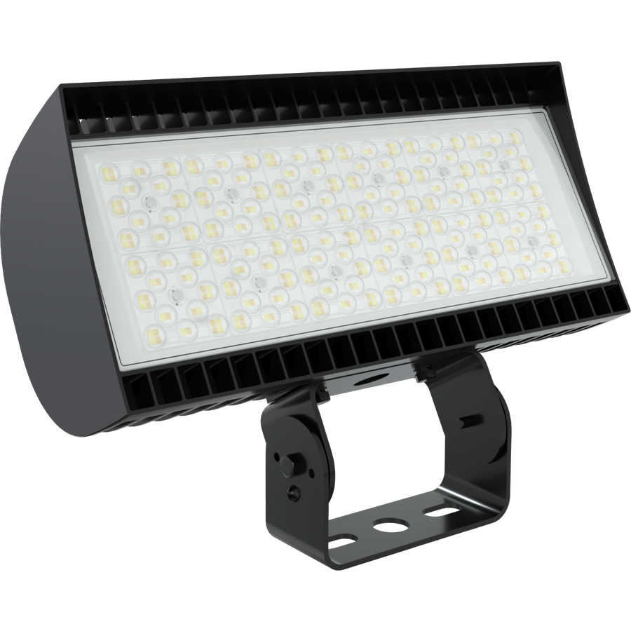 RAB FXLEDLT/480 FXLED Field-Adjustable Large LED Flood Light – 445W/534W Selectable – 4000K/5000K Selectable – 61068-76501 Lumens – 480V – Trunnion Mount – Bronze Finish