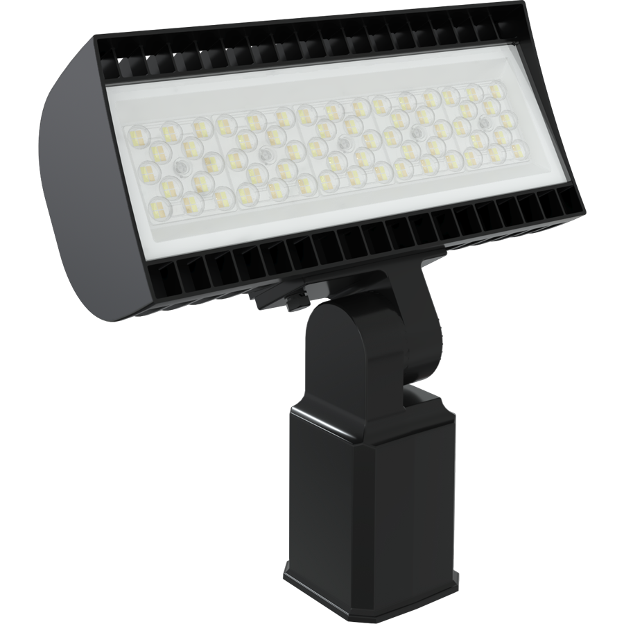 RAB FXLEDXSSF/480 FXLED Field-Adjustable X-Small LED Flood Light – 40W/60W/80W Selectable – 4000K/5000K Selectable – 6315-11956 Lumens – 480V – Slipfitter Mount – Bronze Finish