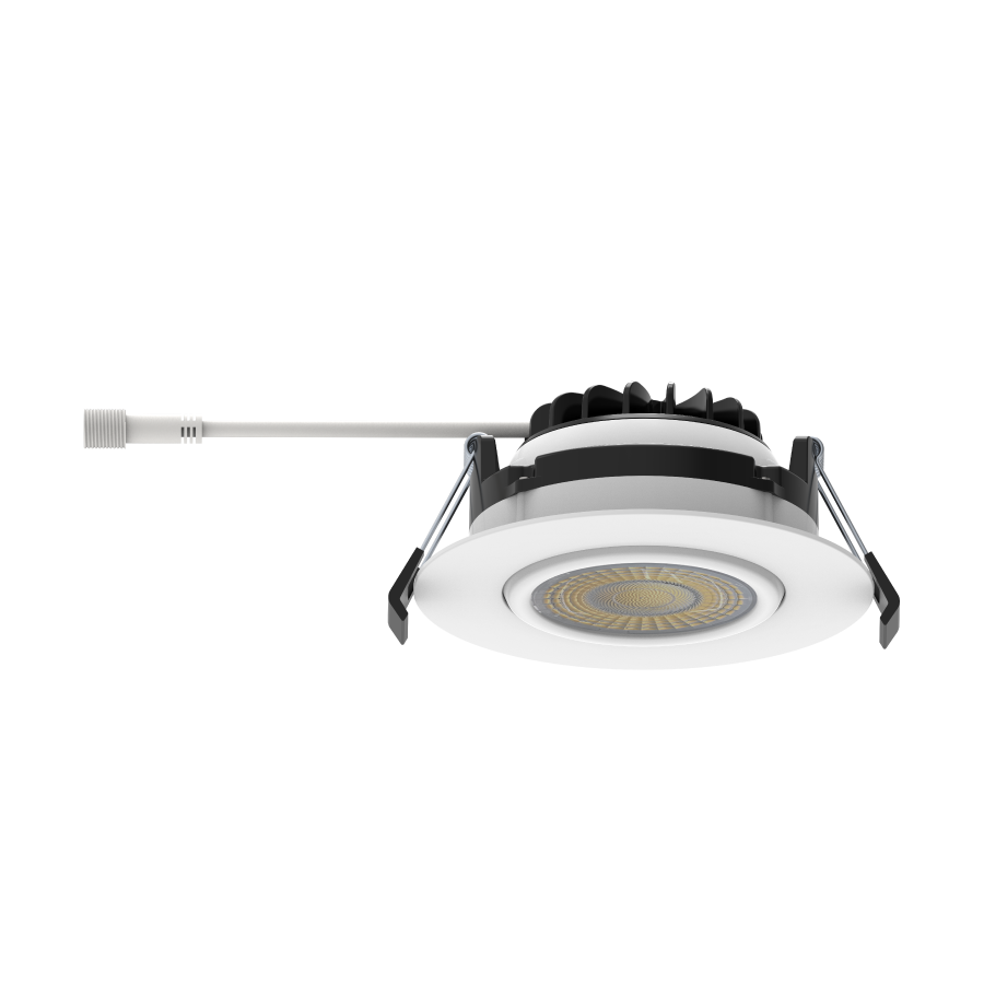 RAB G4 G4 4in Adjustable Recessed Light – 15W – 1054–1270 Lumens – 2700K–5000K – 120V – Round – White Trim – 90+ CRI