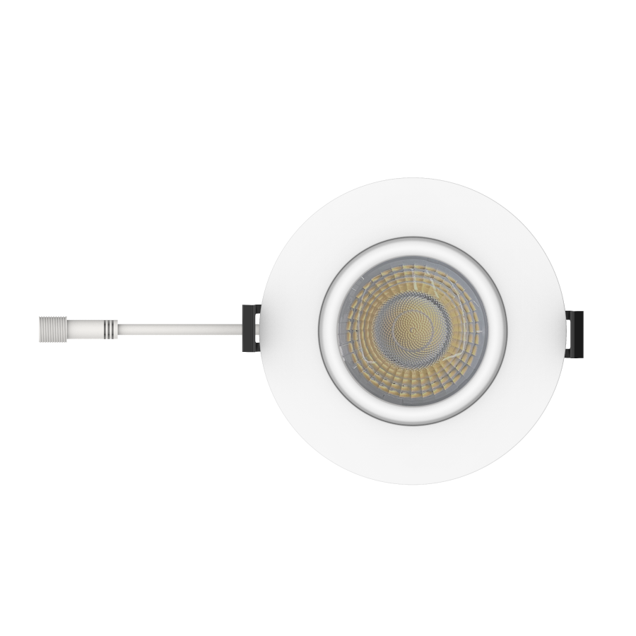 RAB G4 G4 4in Adjustable Recessed Light – 15W – 1054–1270 Lumens – 2700K–5000K – 120V – Round – White Trim – 90+ CRI