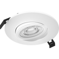 RAB GF4 GF4 4in Adjustable Recessed Light – 12W – 889–1049 Lumens – 2700K–5000K – 120V – Round – White Trim – 90+ CRI