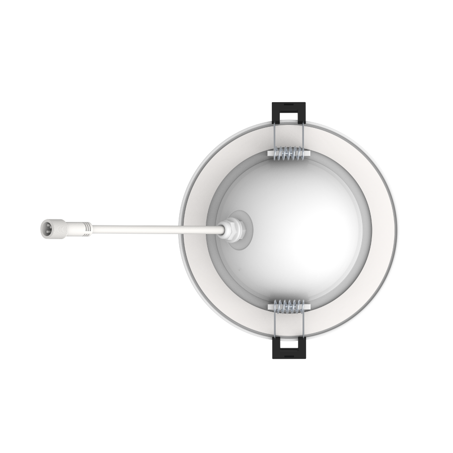 RAB GF4 GF4 4in Adjustable Recessed Light – 12W – 889–1049 Lumens – 2700K–5000K – 120V – Round – White Trim – 90+ CRI