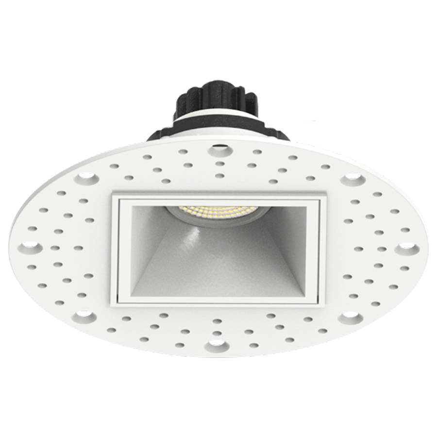 RAB GR2STL 2in Adjustable Trimless Recessed Light – 6W – 450 Lumens – 2700K–5000K – 120V – Square – White Finish – 90+ CRI