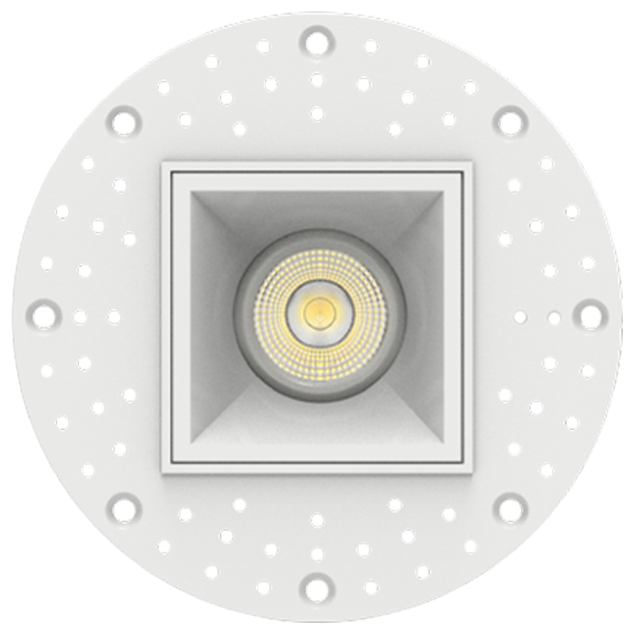 RAB GR2STL 2in Adjustable Trimless Recessed Light – 6W – 450 Lumens – 2700K–5000K – 120V – Square – White Finish – 90+ CRI