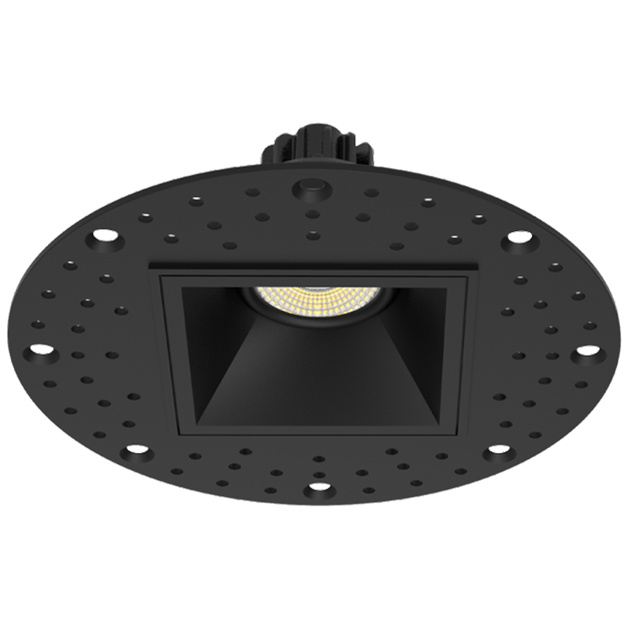 RAB GR2STLB 2in Adjustable Trimless Recessed Light – 6W – 450 Lumens – 2700K–5000K – 120V – Square – Black Finish – 90+ CRI