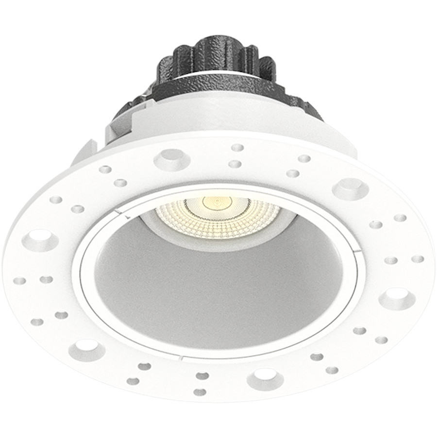 RAB GR2TL 2in Adjustable Trimless Recessed Light – 6W – 450 Lumens – 2700K–5000K – 120V – Round – White Finish – 90+ CRI