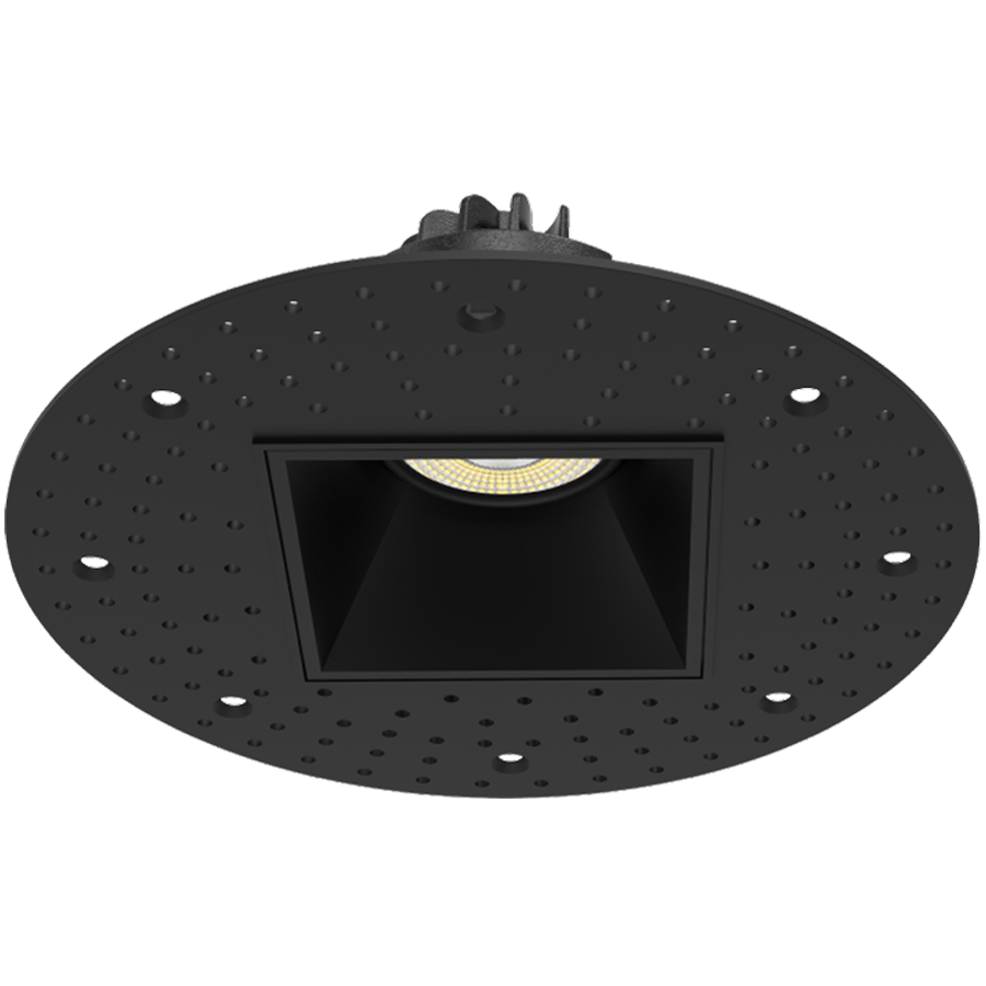 RAB GR3STLB 3in Adjustable Trimless Recessed Light – 9W – 750 Lumens – 2700K–5000K – 120V – Square – Black Finish – 90+ CRI