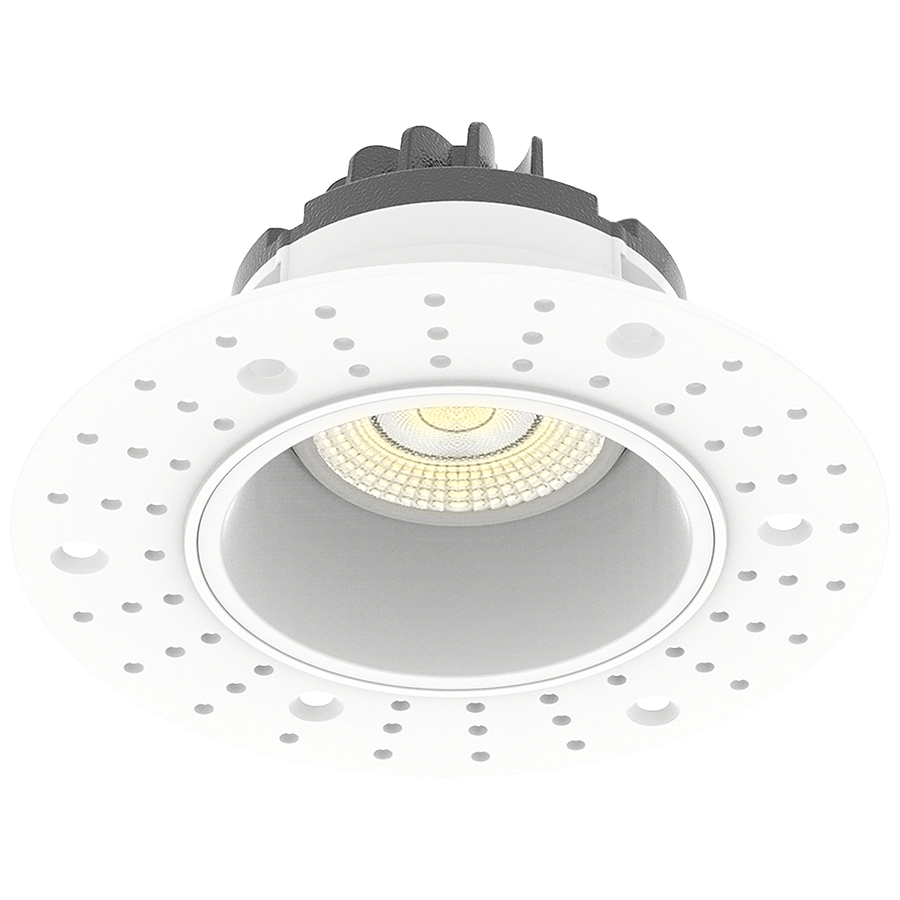 RAB GR3TL 3in Adjustable Trimless Recessed Light – 9W – 750 Lumens – 2700K–5000K – 120V – Round – White Finish – 90+ CRI