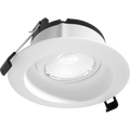 RAB GR4 GR4 4in Adjustable Regressed Recessed Light – 15W – 1023–1218 Lumens – 2700K–5000K – 120V – Round – White Trim – 90+ CRI