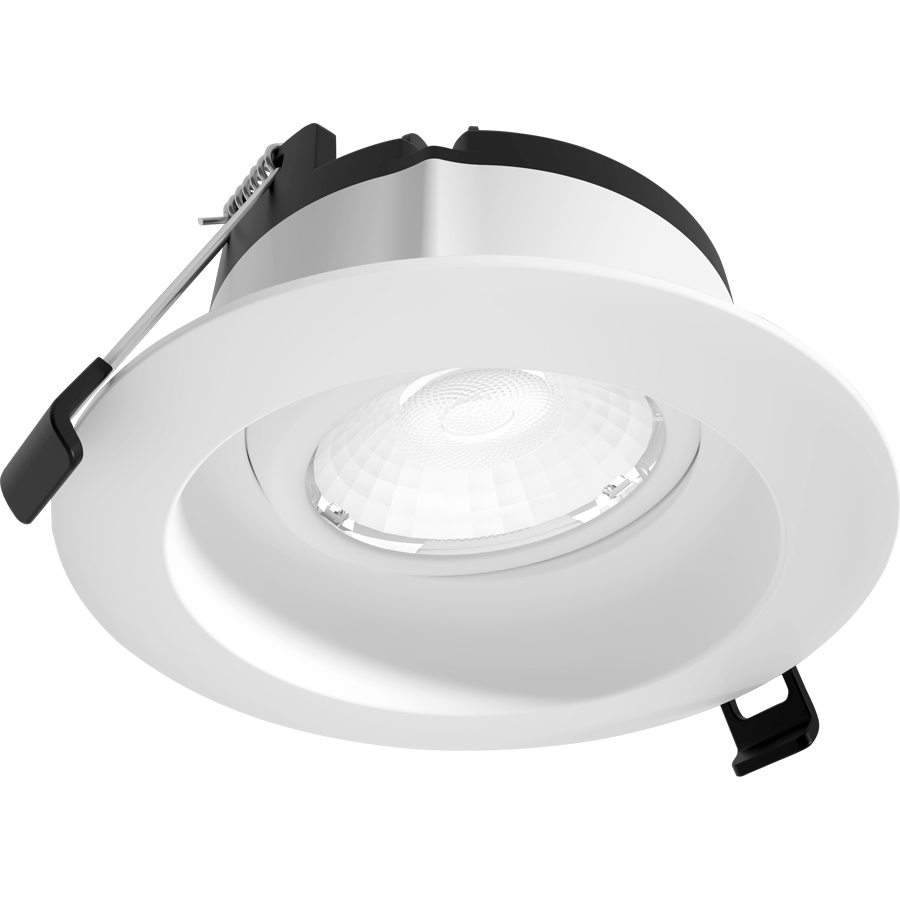 RAB GR4 GR4 4in Adjustable Regressed Recessed Light – 15W – 1023–1218 Lumens – 2700K–5000K – 120V – Round – White Trim – 90+ CRI