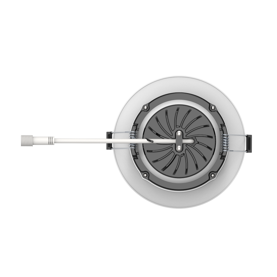 RAB GR4 GR4 4in Adjustable Regressed Recessed Light – 15W – 1023–1218 Lumens – 2700K–5000K – 120V – Round – White Trim – 90+ CRI