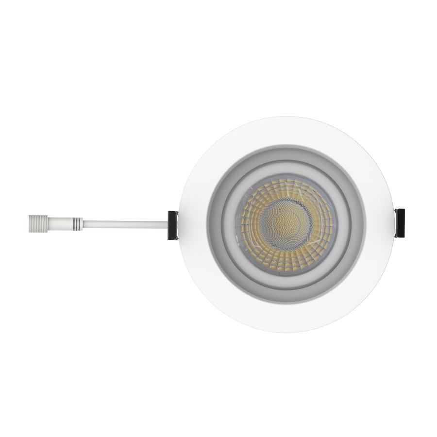 RAB GR4 GR4 4in Adjustable Regressed Recessed Light – 15W – 1023–1218 Lumens – 2700K–5000K – 120V – Round – White Trim – 90+ CRI